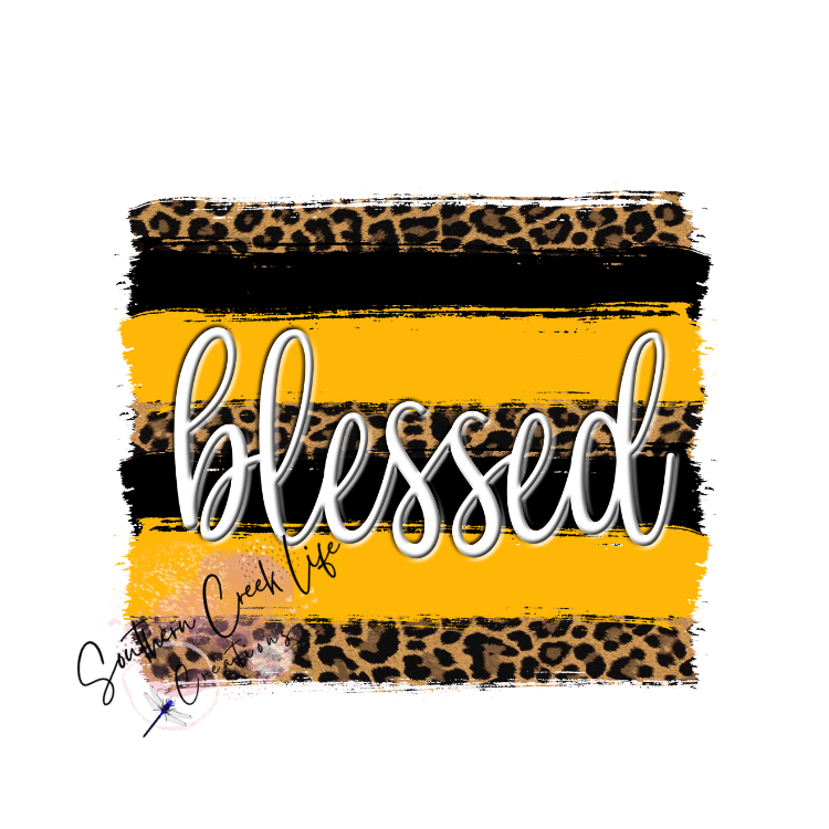 20 oz skinny tattered edge Blessed wrapped tumbler