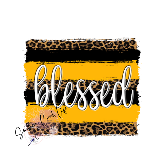 20 oz skinny tattered edge Blessed wrapped tumbler