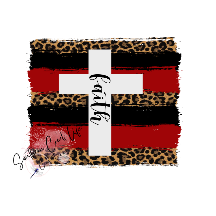 20 oz skinny tattered edge Faith wrapped tumbler