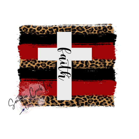 20 oz skinny tattered edge Faith wrapped tumbler