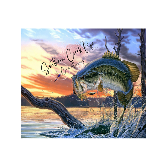 20 oz skinny Bass wrapped tumbler