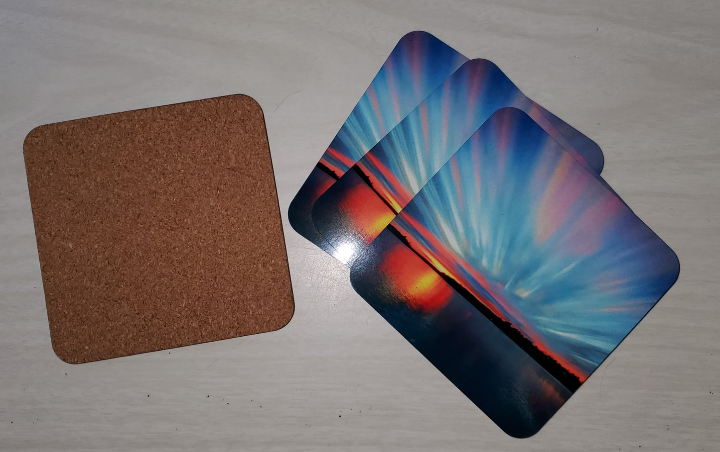 SUBLIMATION 4 - PIECE Hardboard  Drink Coasters 4"-You Choose Shape